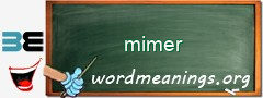 WordMeaning blackboard for mimer